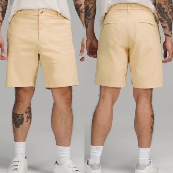 Lululemon Commission Classic-Fit Short 9" Oxford In Prosecco / White Size 30 - Picture 13 of 13